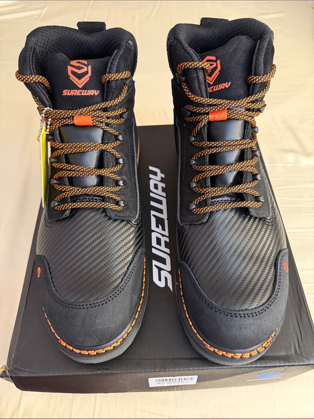 SUREWAY Men's 6 Inch Waterproof Soft/Composite Toe Leather Work Boots - 11